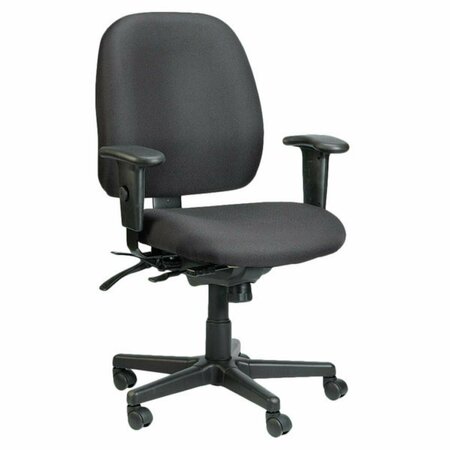 HOMEROOTS Black Tilt Tension Control Fabric Chair 29.5 x 26 x 37 in. 372333